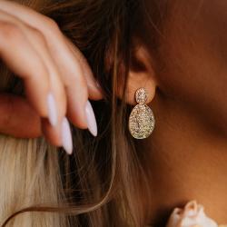 Diamantové náušnice Chelsea, žluté zlato