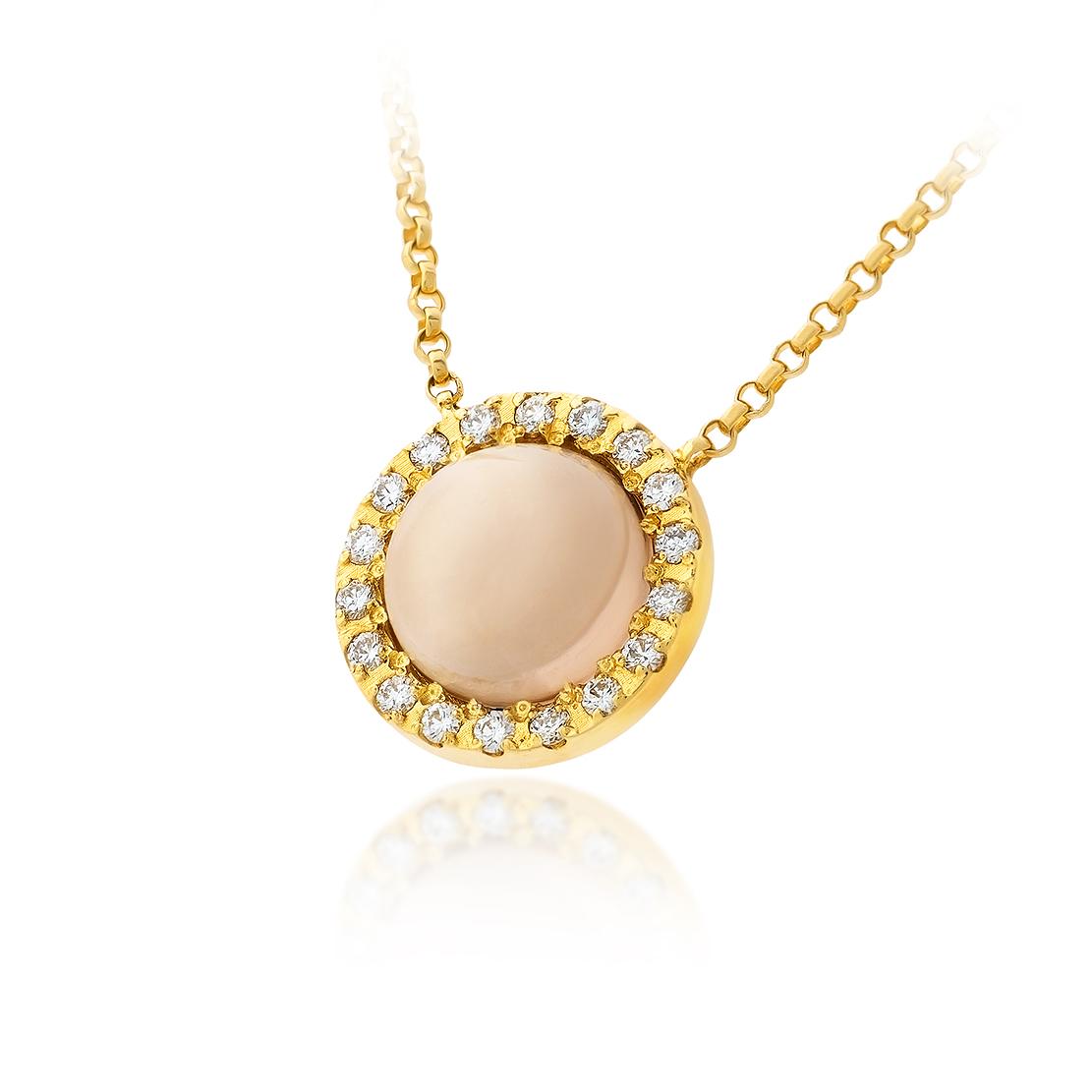 Záhnedový náhrdelník Merenge, žlté zlato