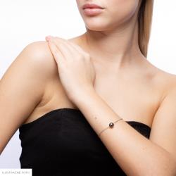 Perlový náramok Aische, biele zlato