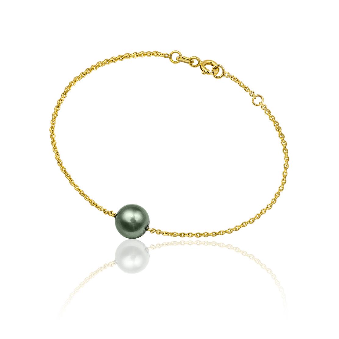 Perlový náramok Aische, žlté zlato