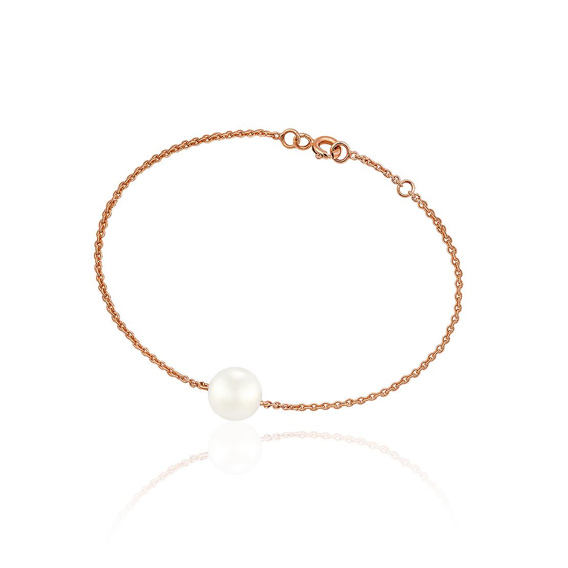 Perlový náramok Aische, ružové zlato