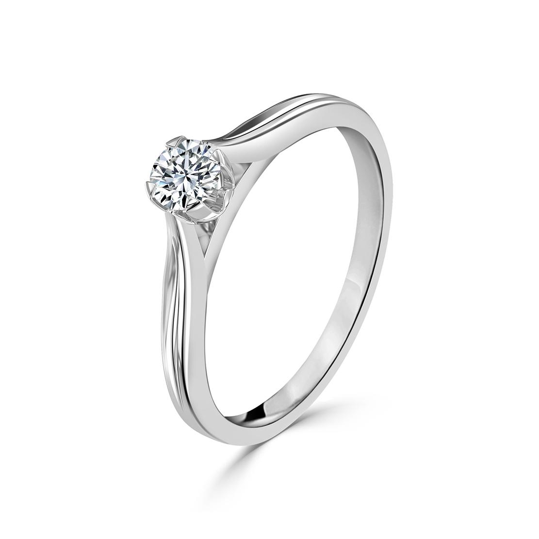 Diamantový zásnubní prsten Jodelle, bílé zlato