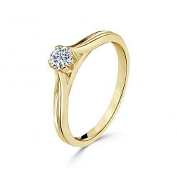 Diamantový zásnubný prsteň Jodelle, žlté zlato