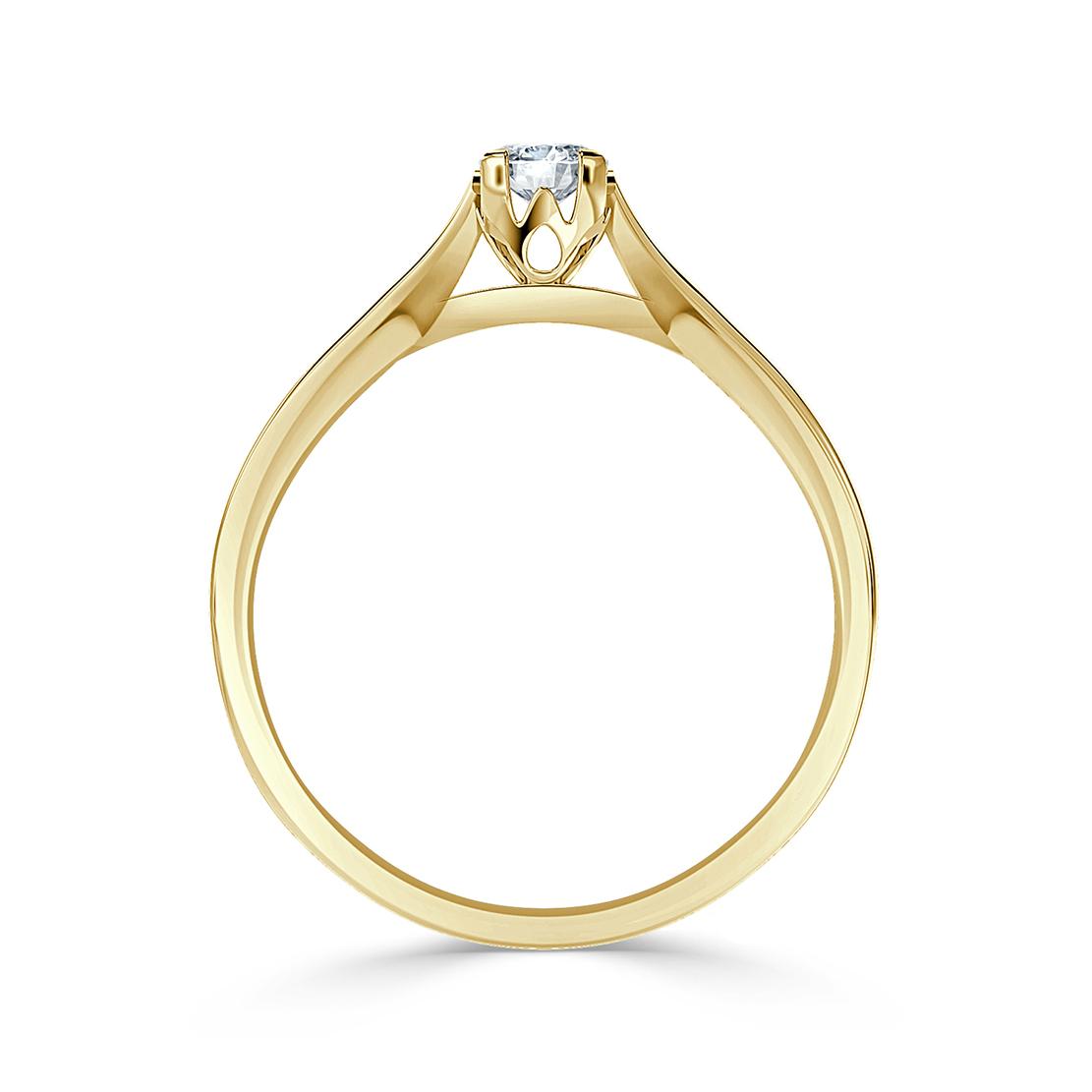 Diamantový zásnubný prsteň Jodelle, žlté zlato