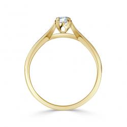 Diamantový zásnubný prsteň Jodelle, žlté zlato