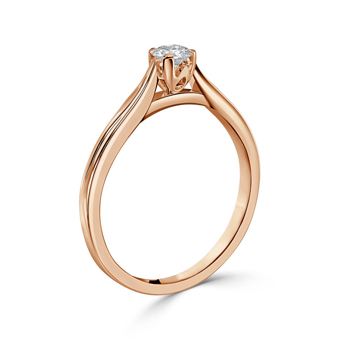 Diamantový zásnubní prsten Jodelle, růžové zlato