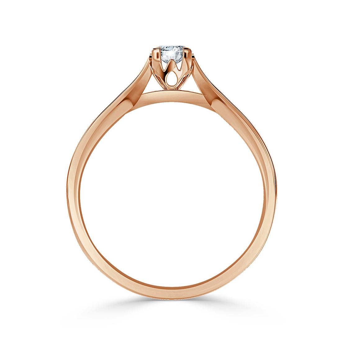 Diamantový zásnubní prsten Jodelle, růžové zlato