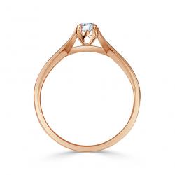 Diamantový zásnubní prsten Jodelle, růžové zlato