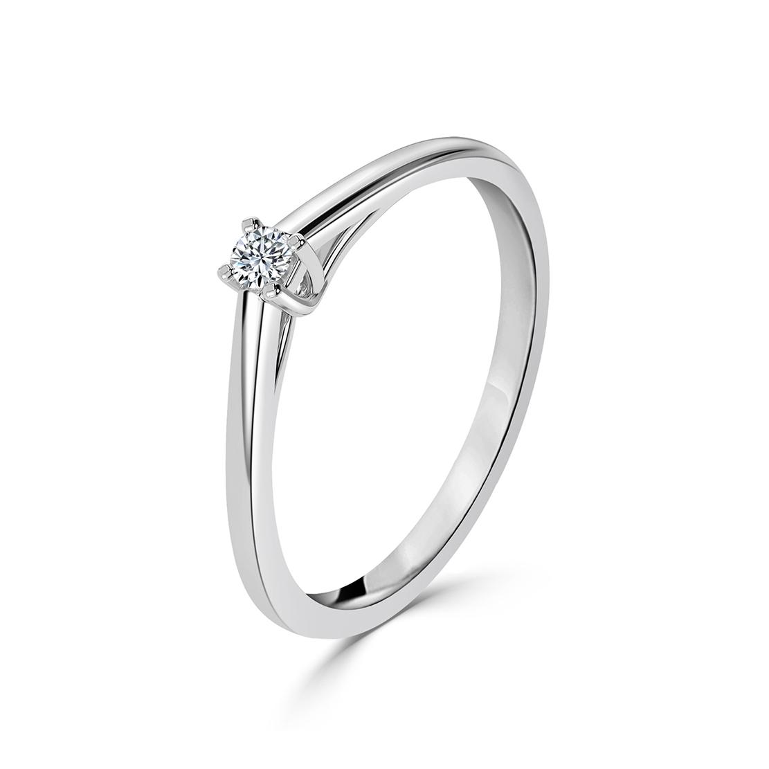 Diamantový zásnubní prsten Lola, bílé zlato