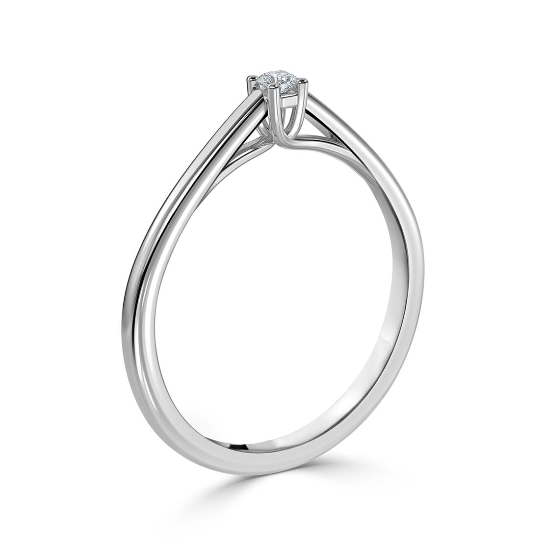 Diamantový zásnubní prsten Lola, bílé zlato