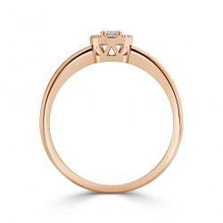 Diamantový zásnubní prsten Moon, růžové zlato