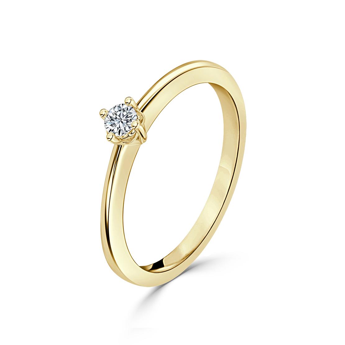 Diamantový zásnubný prsteň Spirit, žlté zlato