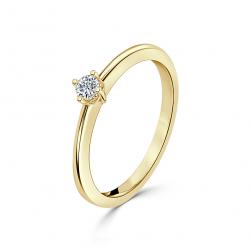 Diamantový zásnubný prsteň Spirit, žlté zlato