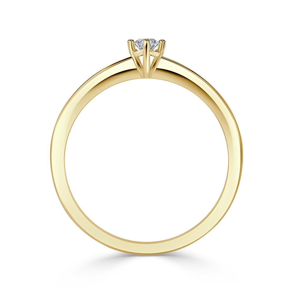 Diamantový zásnubný prsteň Spirit, žlté zlato