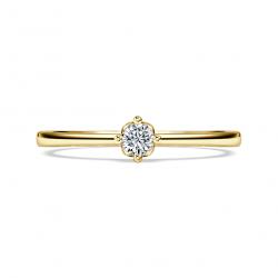 Diamantový zásnubný prsteň Spirit, žlté zlato