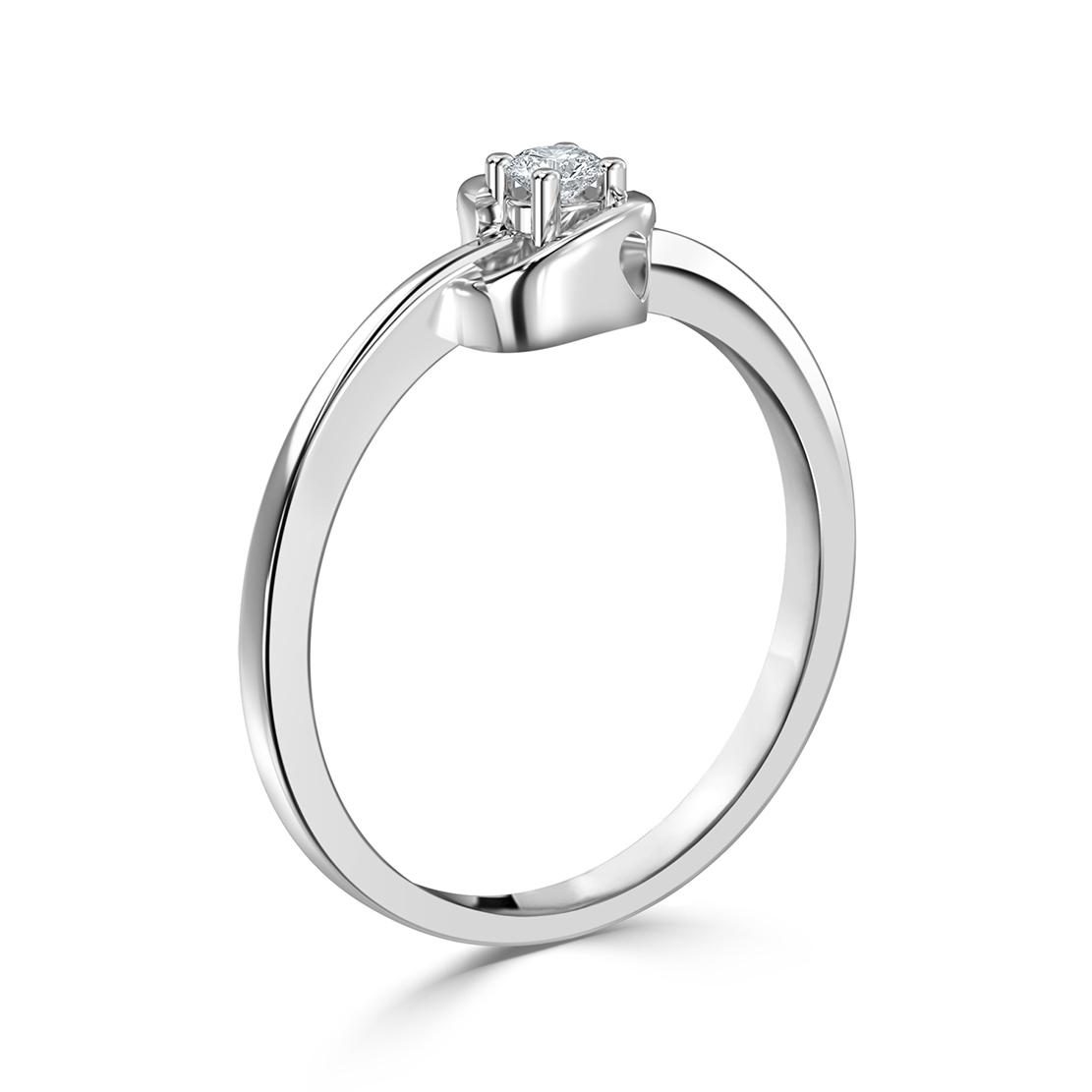 Diamantový zásnubní prsten Twinkle, bílé zlato