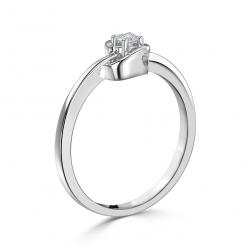 Diamantový zásnubní prsten Twinkle, bílé zlato