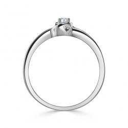 Diamantový zásnubní prsten Twinkle, bílé zlato