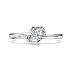 Diamantový zásnubní prsten Twinkle, bílé zlato
