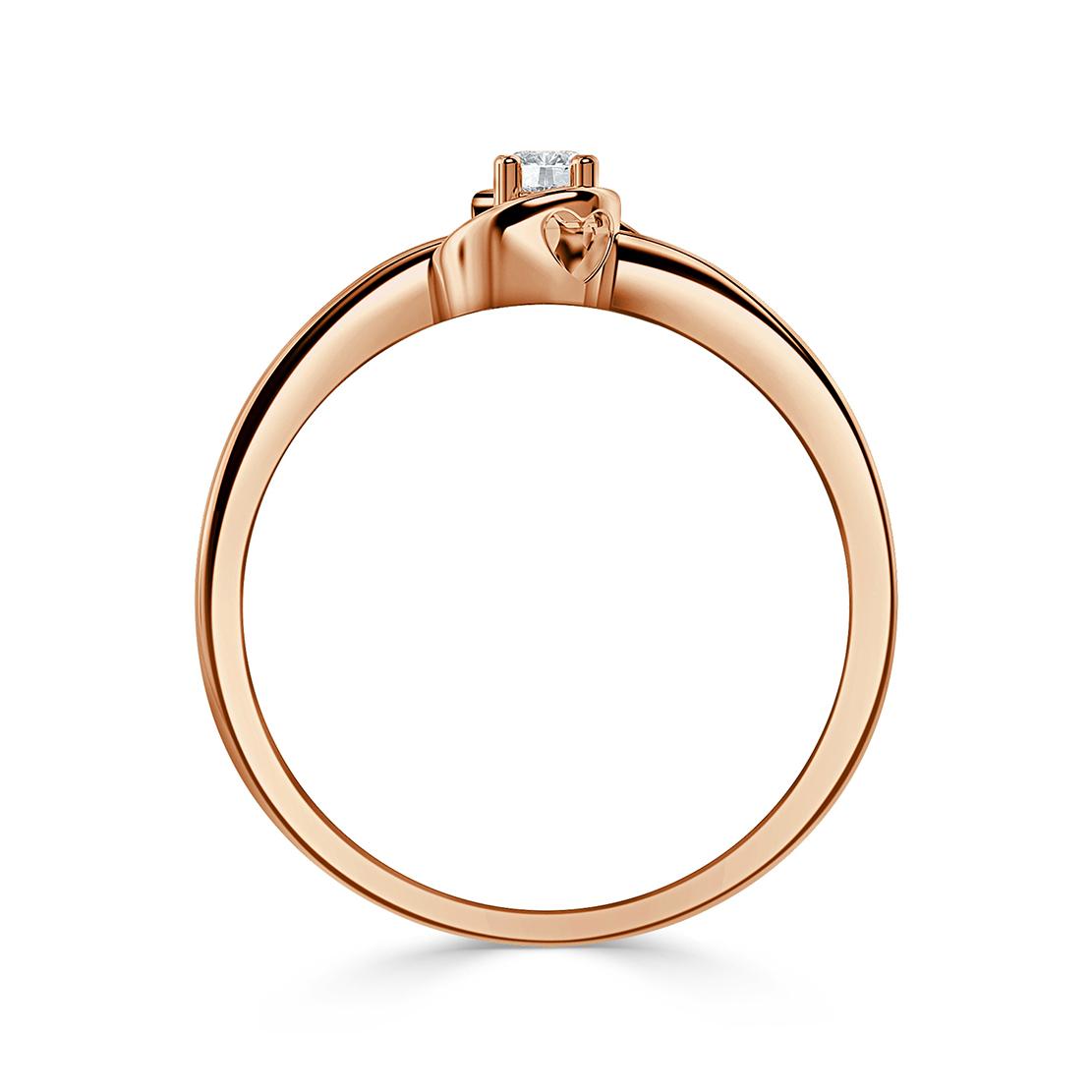 Diamantový zásnubní prsten Twinkle, růžové zlato