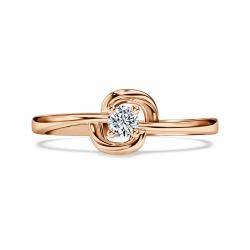 Diamantový zásnubní prsten Twinkle, růžové zlato