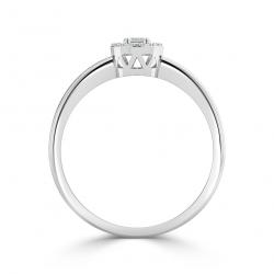 Diamantový zásnubní prsten Moon, bílé zlato