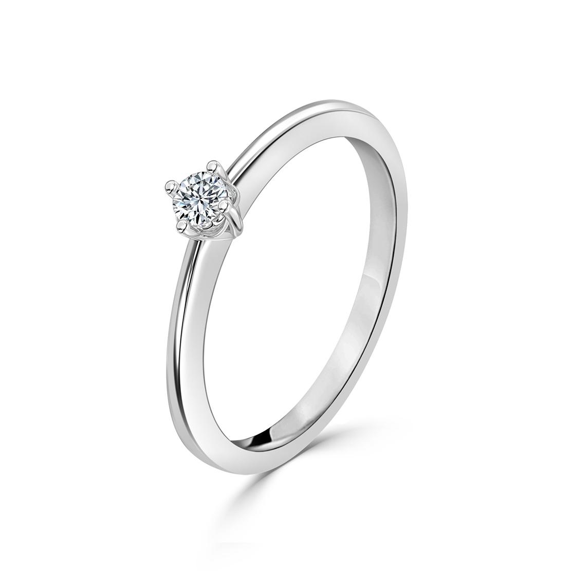 Diamantový zásnubní prsten Spirit, bílé zlato
