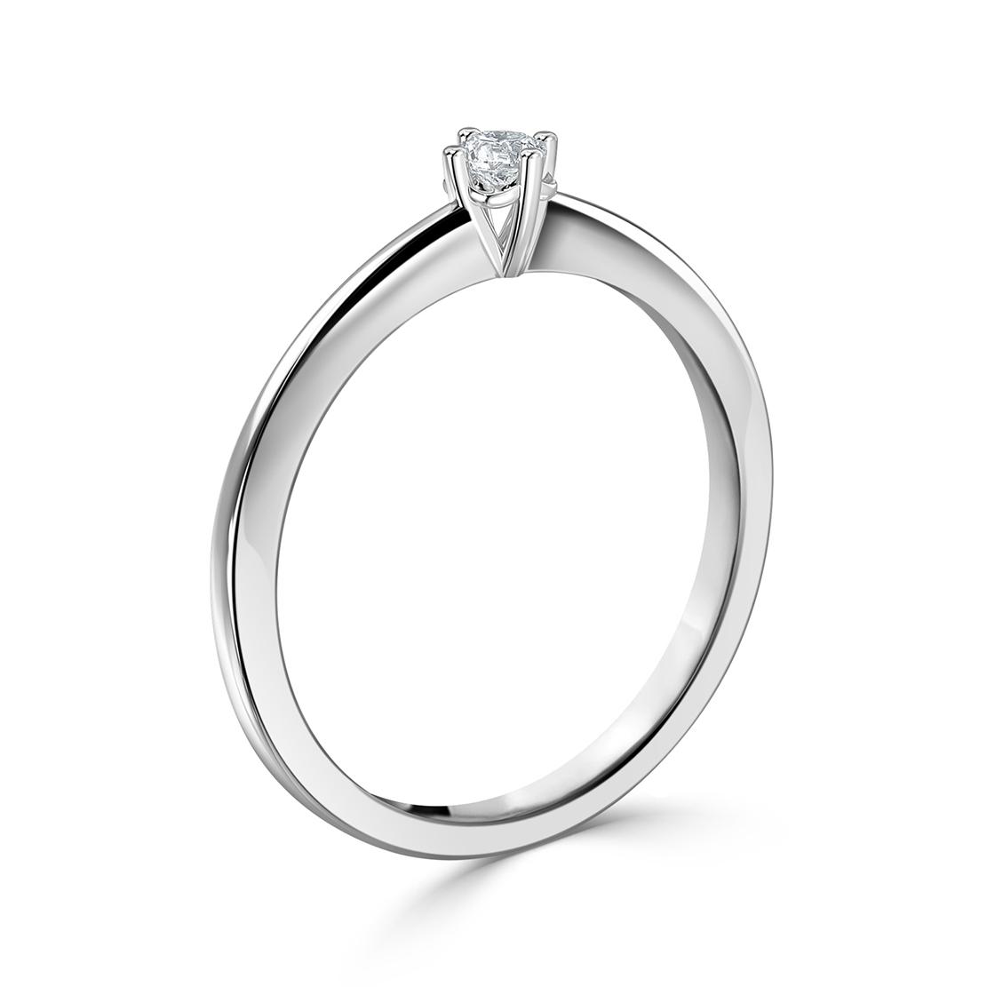 Diamantový zásnubní prsten Spirit, bílé zlato