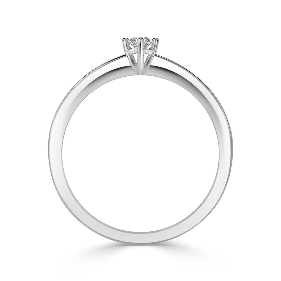 Diamantový zásnubní prsten Spirit, bílé zlato