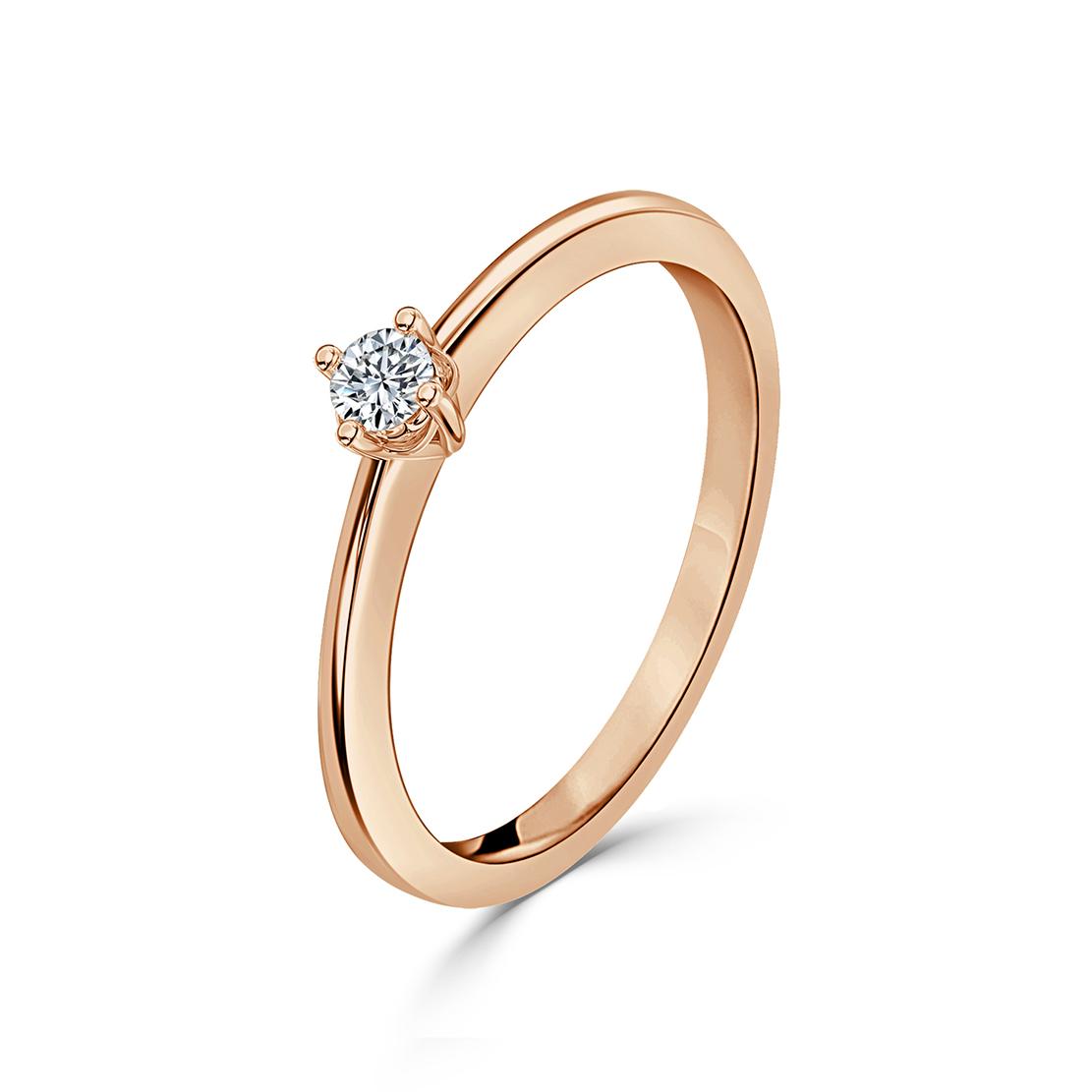 Diamantový zásnubní prsten Spirit, růžové zlato