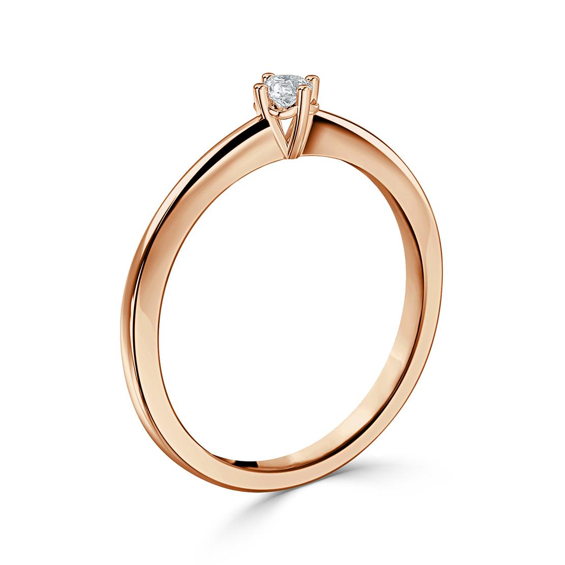 Diamantový zásnubní prsten Spirit, růžové zlato