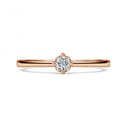 Diamantový zásnubní prsten Spirit, růžové zlato