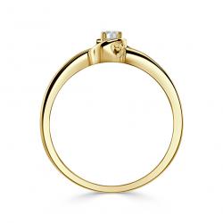 Diamantový zásnubný prsteň Twinkle, žlté zlato