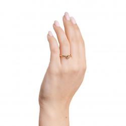 Diamantový zásnubný prsteň Twinkle, žlté zlato