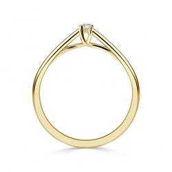 Diamantový zásnubný prsteň Lola, žlté zlato