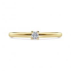 Diamantový zásnubný prsteň Lola, žlté zlato