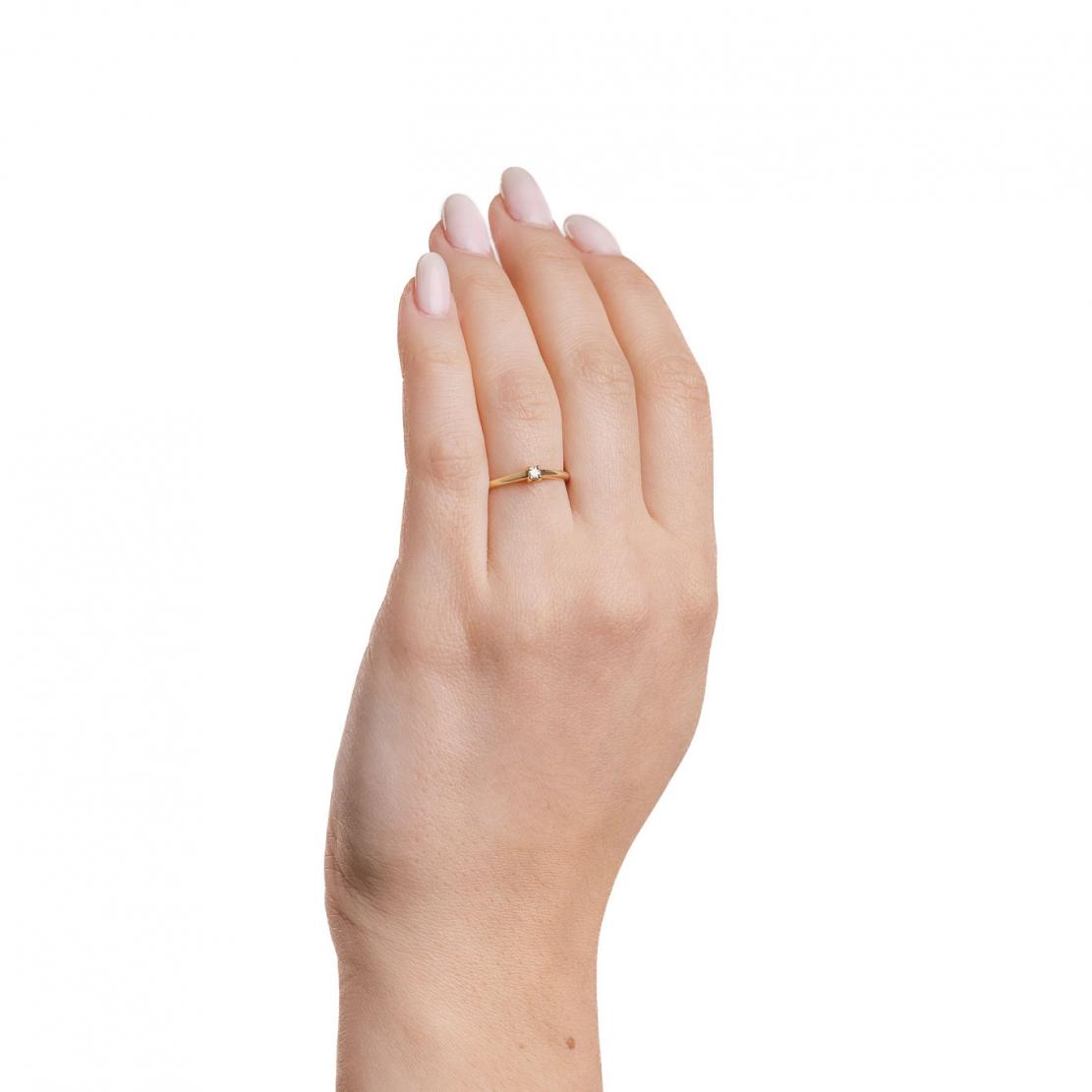 Diamantový zásnubný prsteň Lola, žlté zlato