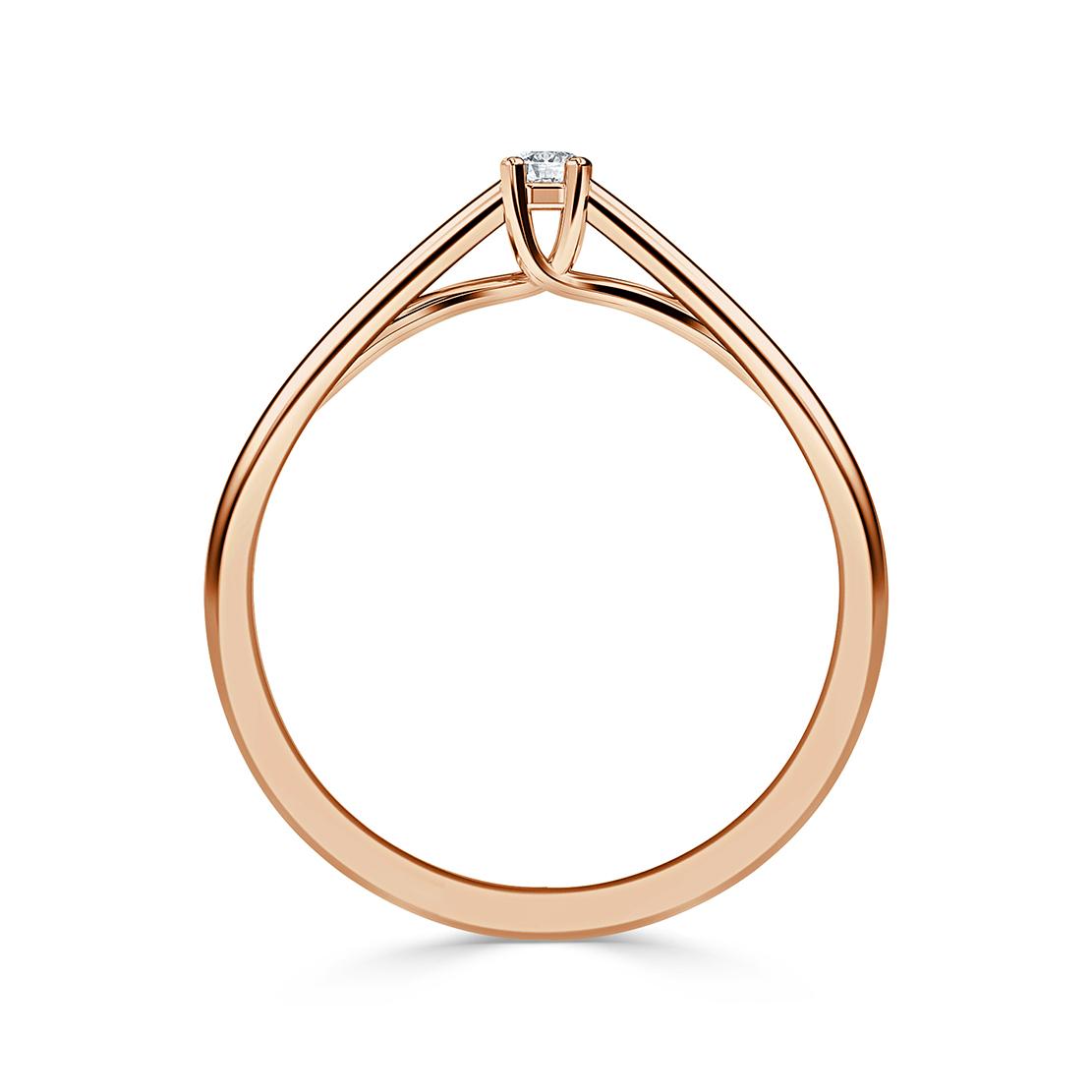 Diamantový zásnubní prsten Lola, růžové zlato
