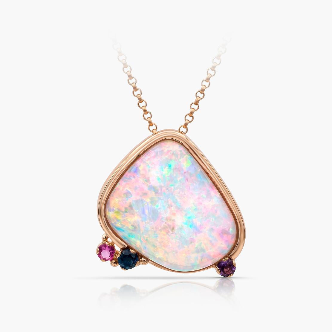 Drahokamový prívesok Clara, ružové zlato