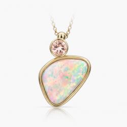 Drahokamový náhrdelník Morga, žlté zlato