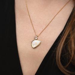 Drahokamový náhrdelník Morga, žlté zlato