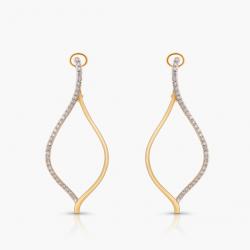 Diamantové náušnice Astral, žlté zlato