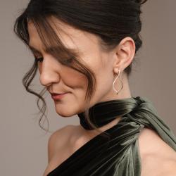 Diamantové náušnice Astral, žlté zlato