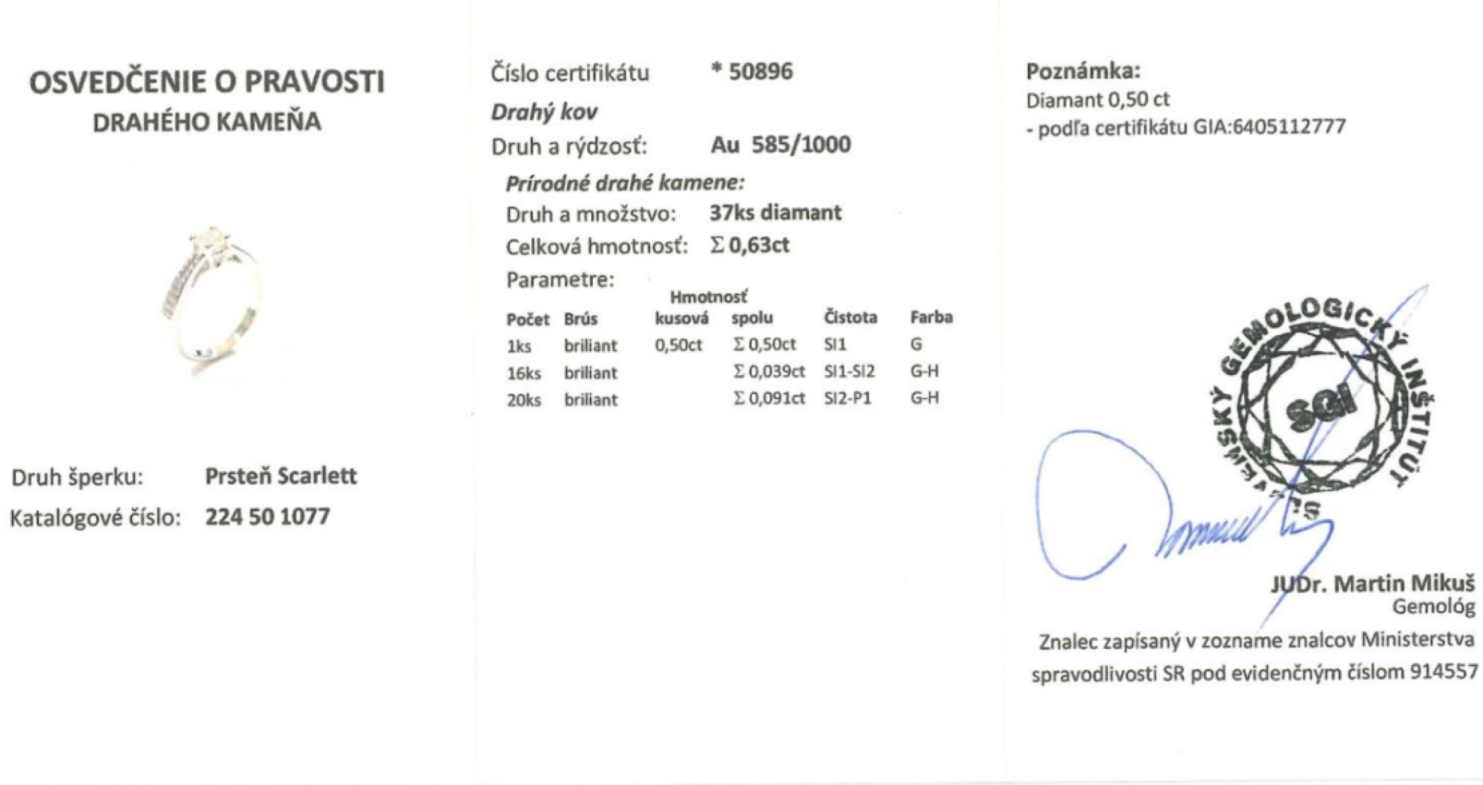Prsteň Scarlett / 224501077