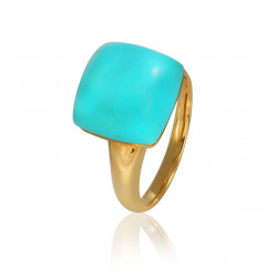 Tyrkysový prsteň Turquoise, žlté zlato