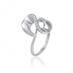 Prsteň Timeless, biele zlato, diamant.