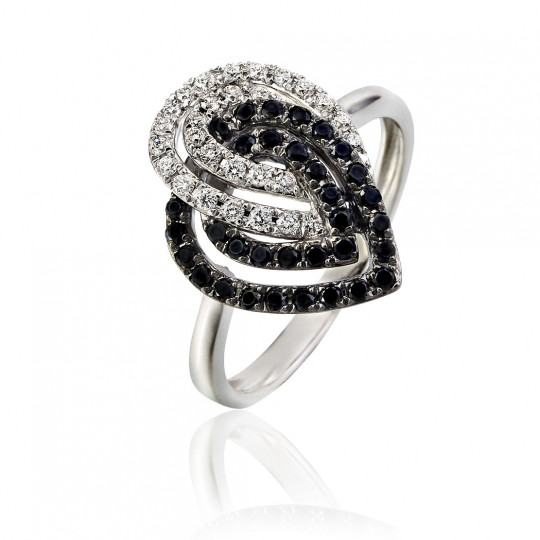 Prsteň Passion, biele zlato, farebný diamant, diamant.