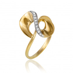 Prsteň Timeless, žlté zlato, biele zlato, diamant.