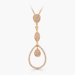 Prívesok Courtly, ružové zlato, diamant, farebný diamant.