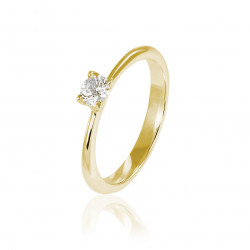 Prsteň Sprout, žlté zlato, diamant.